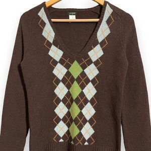J. Crew Y2K Lambs Wool V-Neck Sweater